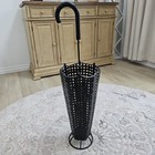 Vintage Umbrella Shaped Holder For Umbrellas Canes Etc Iron Wood Handle 8 8lbs 