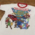 Nintendo World Championship Shirt Vtg 1990 Adult Small Rare Ringer Red Super