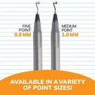 Bic Round Stic Ball Pen  Fine Point  0 8mm  Black  12 Pens  gsf11-blk 