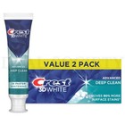 Crest 3d White Adv Deep Clean Whitening Toothpaste 3 3 Oz Twin Pack Lot Of 3