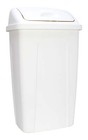 13 Gallon Trash Can  Plastic Swing Top Kitchen Trash Can  White