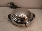 Antique Round White Cross Art Deco Waffle Iron No 669d Tested