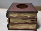 Wooden Book Tissue Box Napkin Holder Dispenser Cover Case Home Decor