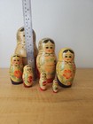 Vintage Russian Matryoshka Nesting Dolls 7-piece Set Hand Painted