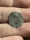 1400s Dinero Juan Ii Spanish Medieval Silver Billon Old Coin Crowned Bust Castle