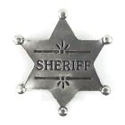Sheriff Badge Old West Replica Antique Silver Finish 6 Pointed Star Made In Usa
