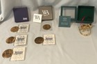 5 Wendell August Forge Bronze Christmas Ornaments Stocking Santa Skates Wreath  