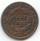 1835 Classic Head Half Cent  Vf Or Better Details
