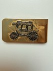 Vintage Wells Fargo Bank Money Clip Gold Tone  3174 