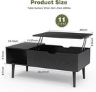 Lift Top Coffee Table Wood Coffee Table Living Room Home Black Wood lift Top