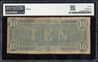 1864  10 Ten Dollar Confederate States Of America Csa Note T-68 Pmg Vf 20