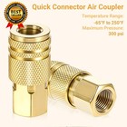 1 4 Inch Air Hose Coupler  10 Pack 1 4 Inch Brass Female Industrial Coupler Quic