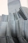 Vtg Pinch Pleat Drapes 24x84  Slate Blue Shantung Slub  Drapery Hooks Included