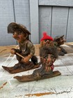 Vintage Fosse Trolls Set Of 4 Norwegian Folklore Handmade