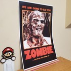 Zombie Movie Poster Print 12x18 Inch Italian Horror Movie  Lucio Fulci Zombi 2