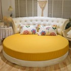 Printing Round Bed Sheet Cotton Fitted Sheet With Elastic Themed Mattress Cover