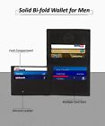 Leatherboss Genuine Leather Men L Shape Slim Credit Card Holder Wallet  Black 
