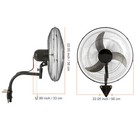 2pcs 20  Industrial Wall Mount Fan Oscillating Metal 3 Speed Ventilation