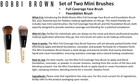Newbobbi Brown Fullcoverage Brush Set Of 2 Foundation Brushes Mini Travel Sealed