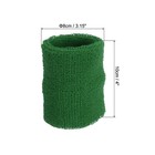 6pcs 8x10cm Sport Wristbands Cotton Athletic Sweatband Dark Green