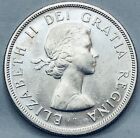 1958 Canada  1 Dollar Silver Coin Elizabeth Ii