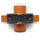 Vintage Wooden Industrial Foundry Pattern Mold Black   Red 1926 Decorative