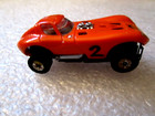 Aurora Thunderjet T-jet Cheetah Orange  2 Slot Car Untested