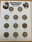 1932 - 1964 Washington Silver Quarters One-a-year Set 32 Coins In New Folder