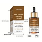 Amococo 3pcs Self Tanning Drops 30ml Each Natural Bronzing Serum For Face Body 