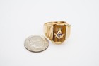 10k Yellow Gold Tigers Eye Masonic Ring Size 10 5