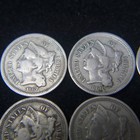 Lot Of  8  Different Date Three Cent 3c Nickel Us Coins 1865-1881  lot B 