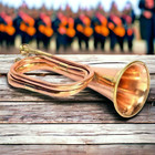 Polished Brass Scout Trumpet Military Cavalry Musical Instrument Orchestra Bugle