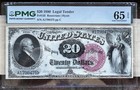 Rare 1880  20 Legal Tender Note Rosecrans   Hyatt Fr 135 Pmg 65 Epq  great Color
