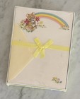 Vintage 1980s Whiting Stationery Co  Bear   Rainbow Stationery - New Old Stock