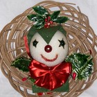 Vintage Snowman Hanging Christmas Decoration Wreath 