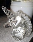 Vintage Hand Blown Art Glass Unicorn Paperweight Controlled Bubbles Figurine