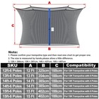 Fits 12 13 14 15ft Trampoline Replacement Mat   Safety Net 4 6 8 Poles Enclosure