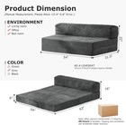 6-inch Folding Mattress Full Size Futon Sofa Bed Convertible Floor Bed Grey