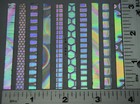 10-1 4  Wide Stix Clear Coatings By Sandberg Pattern Thin Dichroic Glass 90 Coe