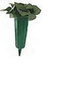 Diy Cemetery Vase Green Perma-plastic With Spike  Foliage And Foam Stabilizer