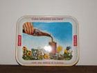 Vintage Kitchen 13  X 10 1 2  Drink Coca Cola Coke Flowers Metal Serving Tray