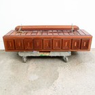 Mid Century Modern Hanging Lamp Douglas Fir Wood Vintage Swag Light Custom 1970s