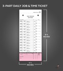 Daily Time And Job Ticket Flag Sheets  3-part   form  jt-12-psg   250 Per Box 