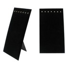 4 Pc 7-1 2  w X 14  h Black Velvet 7 Hook Easel Stand Necklace Chain Display