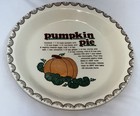 Vintage Mount Clemens Pottery- 10 5  Holiday Pie Dish With Pumpkin Pie Recipe