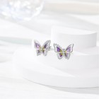 Pandach 925 Sterling Silver Post Tiny Butterfly Cz Stud Earrings For Women Posts