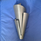 Vtg Ron Rezek Enameled Steel Wall Sconce Lamp light Art Deco Revival 80s Rare