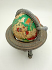 3 5  Metal World Globe Pencil Sharpener W patina Vtg Collectable Desk