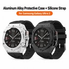 Aluminum Case Silicone Band For Samsung Galaxy Watch Ultra 2 2026 47mm Mod Kit
