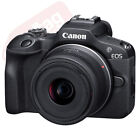 Canon Eos R100 Mirrorless Camera Black   3 Lens Kit 18-45mm   32gb  Flash   More